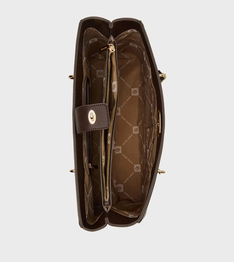 آن كلاين حقيبة يد آن كلاين بنقش ملتوي وقفل دوار